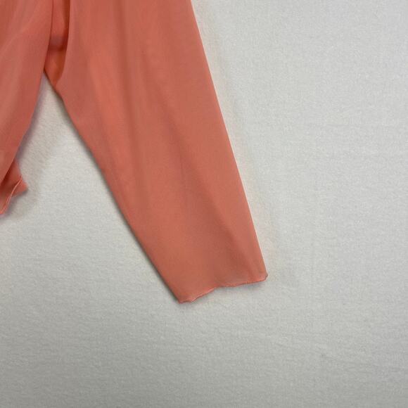 Woman's Pink Sheer Shrug - Size 14 L Feminine Dainty Romantic - Picture 5 of 10